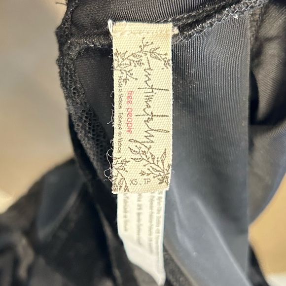 Free People Intimately Black Velvet Burnout Ginger Dress Sheer XS - Picture 4 of 8